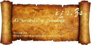 Ábrahám Zsombor névjegykártya