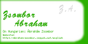 zsombor abraham business card